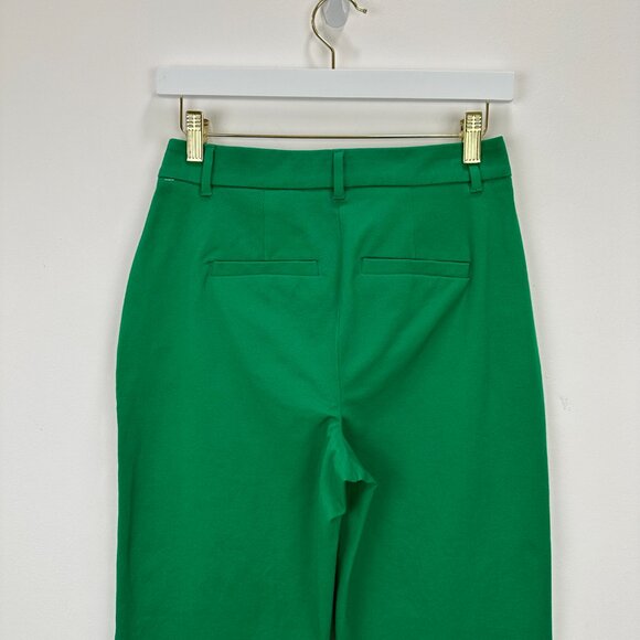 Boden Kew Bi Stretch Pants Green Womens US 2 Long Cotton Tapered Straight Ankle - Picture 14 of 16